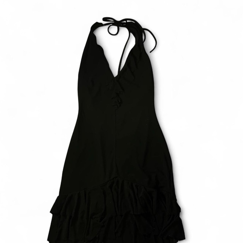 Elegant Black Halter Dress